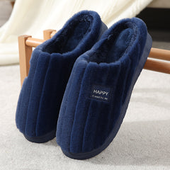 Plush Rabbit Fur Slippers – Cozy Warm Home Slippers for Women & Men