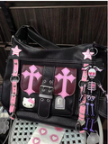 Hello Kitty Gothic Crossbody Bag – Y2K Punk Aesthetic