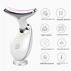 EMS Microcurrent Neck & Face Lifting Device – Anti-Aging Skin Tightening Tool