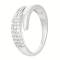 Crystal Sparkle Adjustable Ring – Multi-Row Statement Ring for Women