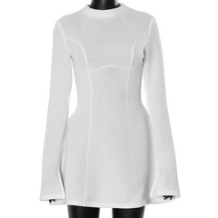 Backless High-Waist A-Line Mini Dress