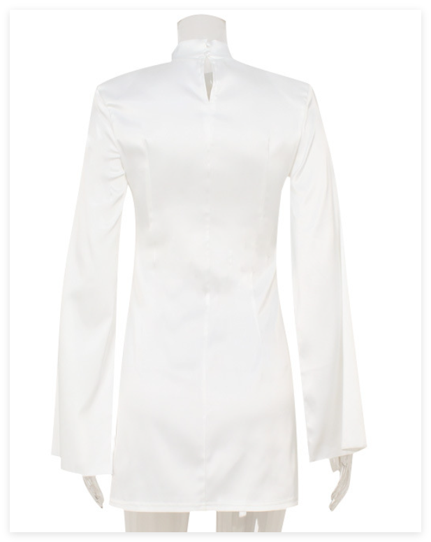 Backless High-Waist A-Line Mini Dress