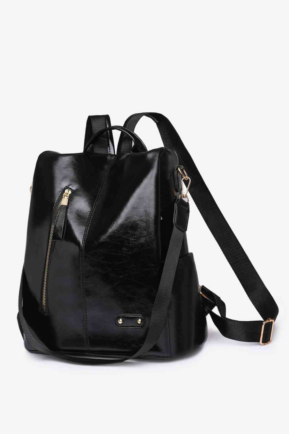 Marcy Convertible Leather Backpack – Women's Luxury Multi-Pocket Bag