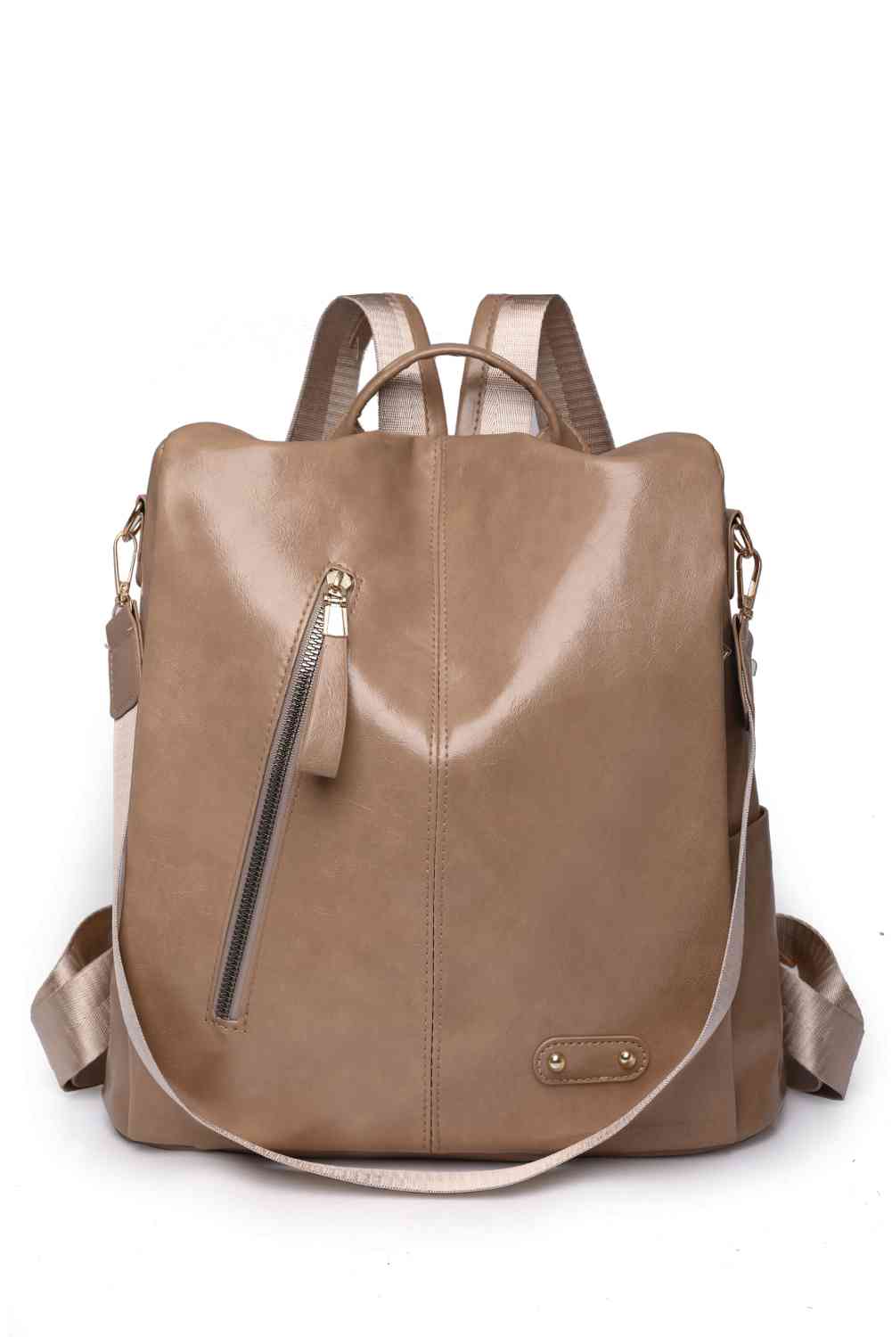 Marcy Convertible Leather Backpack – Women's Luxury Multi-Pocket Bag