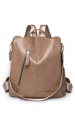 Marcy Convertible Leather Backpack – Women's Luxury Multi-Pocket Bag