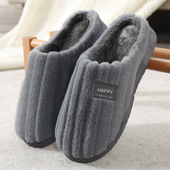Plush Rabbit Fur Slippers – Cozy Warm Home Slippers for Women & Men