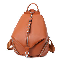 Geneva Anti-Theft Leather Backpack – Women's Travel & Daily Bag