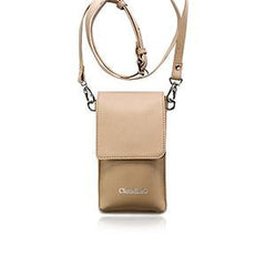 Boho Leather Crossbody Phone Bag – Tan