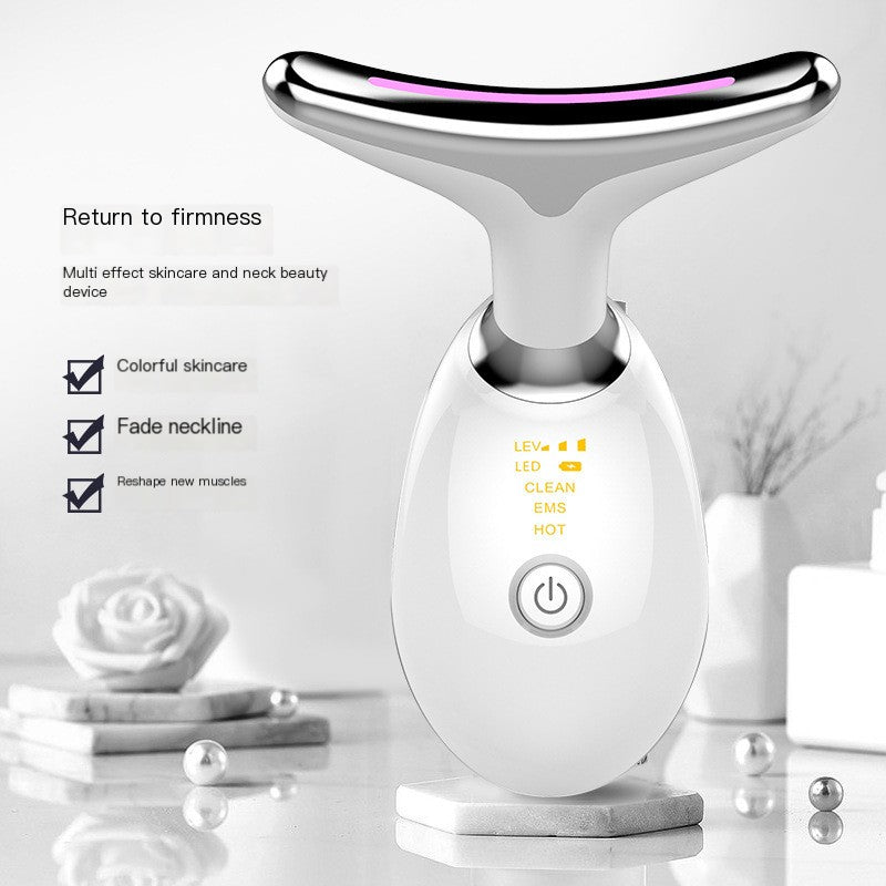 EMS Microcurrent Neck & Face Lifting Device – Anti-Aging Skin Tightening Tool