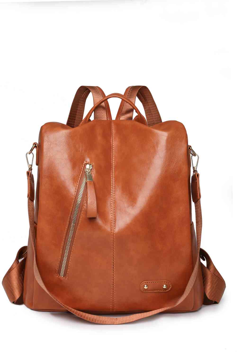 Marcy Convertible Leather Backpack – Women's Luxury Multi-Pocket Bag