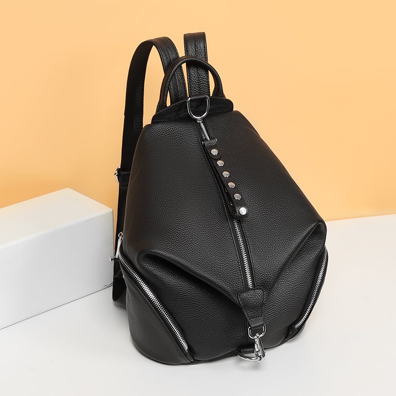 Geneva Anti-Theft Leather Backpack – Women's Travel & Daily Bag