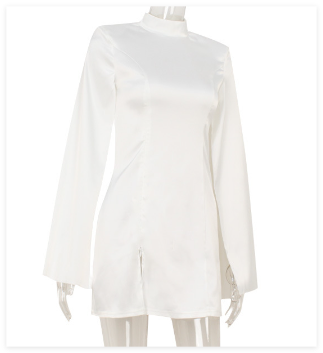 Backless High-Waist A-Line Mini Dress