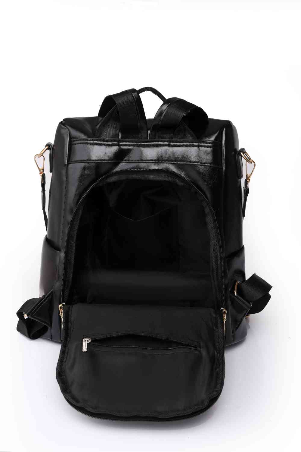 Marcy Convertible Leather Backpack – Women's Luxury Multi-Pocket Bag