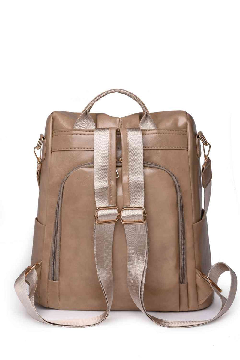 Marcy Convertible Leather Backpack – Women's Luxury Multi-Pocket Bag