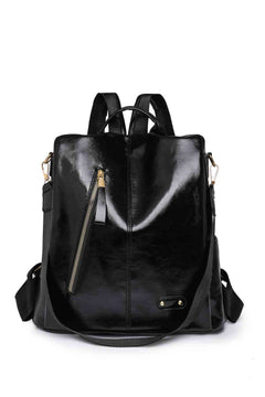 Marcy Convertible Leather Backpack – Women's Luxury Multi-Pocket Bag