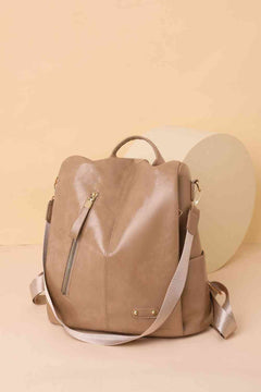 Marcy Convertible Leather Backpack – Women's Luxury Multi-Pocket Bag