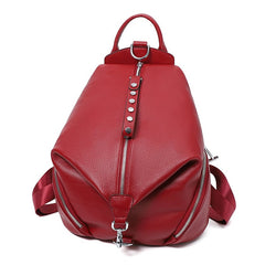 Geneva Anti-Theft Leather Backpack – Women's Travel & Daily Bag