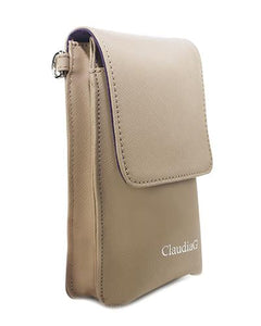 Boho Leather Crossbody Phone Bag – Tan
